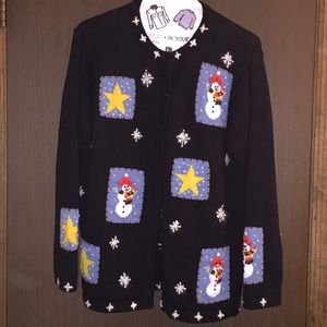 Snowman cardigan size M